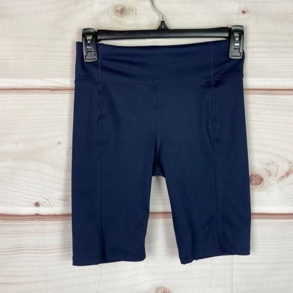 Gap Dry Shorts Teen Girls XL 12‎ Blue Biker Stretch Mid Rise Pull On Solid